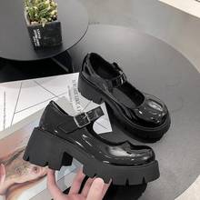 Mary Jane Student Shoes College Girl Student lolita Shoes JK Uniform Shoes PU Leather Ankle-strap platform shoes women Zapatos 2024 - buy cheap