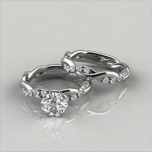 Fdlk anel de casamento feminino, anéis com corda giratória de zircônia cúbica, para moças, elegante, presente de noivado 2024 - compre barato