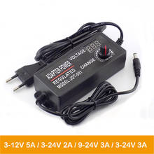 Adaptador universal de fonte de alimentação 3a ajustável, ac/dc com tela de exibição, ac 100-220v para dc 3-12v 5a 3-24v 2a 9-24v 3-24v 2024 - compre barato