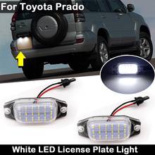 2 uds. 2010-2016 para Toyota Prado, lente transparente de alto brillo, luz LED blanca para matrícula, lámpara para matrícula 2024 - compra barato