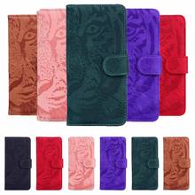 Tiger Embossed Leather Case For Samsung Galaxy A51 A71 A50 A40 A10 A20 A21 A21S M31 A11 M11 M30S Flip Wallet Mobile Phone Case 2024 - buy cheap