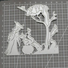 Witch Making Soup Border New Metal Cutting Dies for Card DIY Scrapbooking Stencil Paper Craft Album Template Dies 2024 - buy cheap