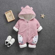 Quality Thickened Baby Romper Autumn Winter Warm Outwear Jumpsuits Coat For Newborn Infant Pajamas Clothes Toddler Hooded Jacket 2024 - buy cheap