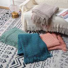 Nordic Knitted Throw Thread Blanket on the Bed Sofa Plaid Travel TV Nap Blankets Soft Towel Bed Plaid Tapestry For Bedroom 2024 - buy cheap
