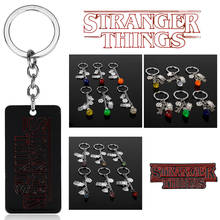 брелок Stranger Things Keychain Charms Key Ring 11 Letter tree Lamp Pendants Keychains Movie Prop Key Chain llaveros porte clef 2024 - buy cheap