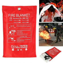 Cobertor de incêndio selado para segurança doméstica, 2m x 2m, extintores de incêndio, tenda, barco de emergência, sobrevivência, abrigo, proteção 2024 - compre barato