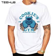 TEEHUB-Camiseta de manga corta con estampado de Barrio Sésamo para hombre, ropa Hipster, con diseño de galletas, nueva moda 2024 - compra barato