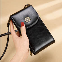 Genuine Leather Women's Bags Phone Pocket Handbags Mini Shoulder Bag Female Crossbody Bag Small Bags For Girl Bolsa 2024 - buy cheap
