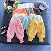 Winter Warm Children Pants Plus Velvet Thickening Kids Girl Pants Solid Toddler Infant Trousers Baby Boys Girls Turnip Pants 2024 - buy cheap