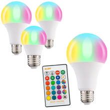 Bombilla LED E27 RGBW para decoración interior del hogar, lámpara de iluminación IC inteligente, 10W, 15W, 20W, AC85-265V, con Control remoto IR 2024 - compra barato