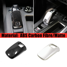 ABS Matte/Carbon fiber Auto Gear Shift Knob Decoration Trim Cover Sticker Car Styling For Peugeot 2008 GT Accessories 2019 2020 2024 - buy cheap