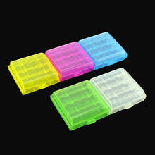 Caja de almacenamiento de baterías de plástico, soporte de 4 pilas AA AAA, cubierta de plástico sólido para baterías 2018 14500, venta al por mayor, 10440 2024 - compra barato