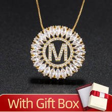 Name Alphabet Initial Letter Pendants Necklace Cubic Zirconia Choker Chain  Colar Jewelry Ladies Women 's Jewelry 2024 - buy cheap