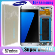 Samsung-tela lcd 5.5 "super amoled com armação, tela de toque, peça de reposição para galaxy s7 edge g935f, g935 2024 - compre barato