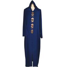 Marroquino kaftan com capuz maxi vestido para mulher handwork ponto latão diamante luruxy abaya dubai robe turquia árabe muçulmano roupas 2024 - compre barato