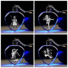 Fairy Tail Anime Figures Toy Cartoon Heart Products Accessories Customized LED Keychain Light Birthday Gifts 2024 - buy cheap