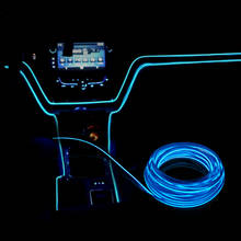 Неоновая полоса для салона автомобиля, led El холодный светильник, аксессуары для Ford Focus 3 2 1 Fiesta Mondeo MK4 Transit Fusion Kuga Ranger Mustang 2024 - купить недорого
