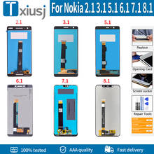Original LCD For Nokia 2.1 3.1 5.1 6.1 7.1 8.1 Display Touch Screen 100% Tested Digitizer Assembly Replacement Free DIY Tools 2024 - buy cheap
