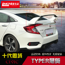 For Honda Civic Hatchback 2017 -2019 Type-R ABS Plastic Unpainted Color Rear Roof Spoiler Wing Trunk Lip Boot Cover Car Styling 2024 - buy cheap