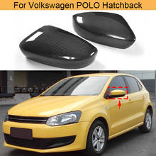 Сменные боковые Чехлы для зеркал Volkswagen VW POLO Hatchback GTI 2011-2013, чехлы для зеркал заднего вида, колпачки, корпус из углеродного волокна 2024 - купить недорого