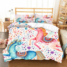 3D Unicorn Series Bedding 2/3 Piece Bedding Kit Full Size Bed Set Duvet Cover Sets 2024 - buy cheap