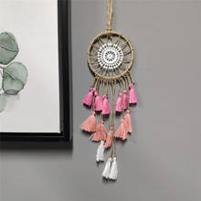 Small Dream Catcher Pendant Home Decor Pink Blue Handmade Wall Hanging Room Decoration Children Girl Kid Gift Tassel Ornament 2024 - buy cheap