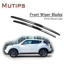 Mutips 1Set Rubber Car Front Wiper Blade Kit For Nissan Juke 2017 2016 2015 2014-2010 Windscreen Original Wiper Accessories Auto 2024 - buy cheap