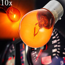 10pcs/Set Car Indicator Light 1156 BAU15S PY21W DC 12V LED Bulbs Brake Reverse Lamp Parking Light Amber Yellow Halogen Lamp 2024 - buy cheap