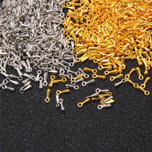 100pcs/lot Water Droplets Cord for Necklace Bracelet Crimp Ends Extended Extension Chains Tails Clasp DIY Jewelry Making Finding 2024 - buy cheap