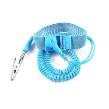 Anti Static ESD Wrist Strap, Antistatic Bracelet with 1.8m Grounding Wire - Static-Release Wristband with Alligator Clip, Blue 2024 - buy cheap