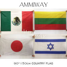 AMMIWAY 90*150cm 3x5 ft Mexico Lithuania World Country National Flags and Banners Japan Israel  Indoor Outdoor Polyester Flag 2024 - buy cheap