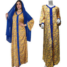 Abaya marroquí de Malasia, vestido largo con estampado Floral para mujeres musulmanas, Jilbab, Turquía, Oriente Medio, Kaftan, Dubai, Ramadán, Eid, Maxi túnica 2024 - compra barato