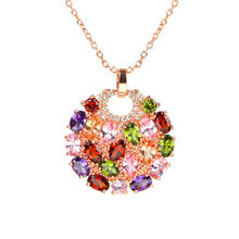 Bettyue Fascinating Round Design Necklace With Colorful Zirconia Women Elegant Decoration Gorgeous Jewelry In Banquet Gift 2024 - buy cheap