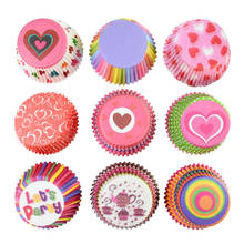 100Pcs Rainbow Muffin Cupcake Paper Cups Cupcake Liner Baking Muffin Box Case Cake Mold Decorating Tool Wedding Birthday Party 2024 - buy cheap