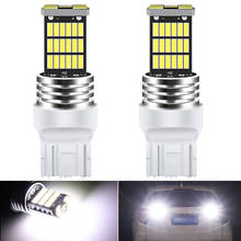 2X T20 7443 P21W светодиодный 45SMD W21/5 Вт W21W автомобиль лампа обратный светильник тормоза поворота светильник s для Toyota Chevrolet Lexus Mazda Isuzu 2024 - купить недорого