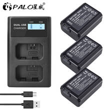 PALO 2000 мА/ч, NP-FW50 NP FW50 Камера Батарея + ЖК-дисплей USB Dual Зарядное устройство для объективов цифрофой камеры Sony Alpha a6500 a6300 a6000 a5000 a3000 NEX-3 a7R 2024 - купить недорого