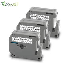 Ecowell-Cinta de etiquetas transparente para MK-121, 9mm, MK121, Compatible con Brother MK Tape PT-100 MK 121 M-K121, negra, para PT-110 2024 - compra barato