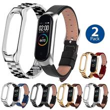 Strap for Xiaomi Mi Band 4 3 Strap Metal Stainless Steel For Mi Band 4 3 Strap Compatible Bracelet for Miband 4 3 Wristband 2024 - buy cheap