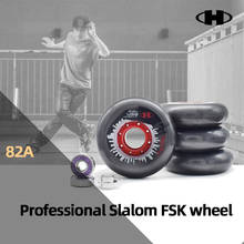 【80mm】 82A Hyper Slalom Roller Skates Wheel with  ILQ-11 608rs Skating Bearing Inline Skates Shoes Rodas Grip Tyre 4 pcs/lot 2024 - buy cheap