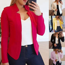 Newly Women Blazer Thin Long Sleeve Blazer Solid Color Office Lady Suit Coat FIF66 2024 - buy cheap