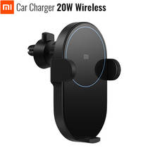 Xiaomi mijia carregador de carro sem fio original, 20w, max, carro elétrico, pitada 2.5d, anel de vidro iluminado para mi 9 (20w), mix 2s/3 (10w) qi 2024 - compre barato