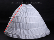 White Petticoat Under Skirt Bridal Ball Gowns Accessories Hoops Slip 6 Hoops 2024 - buy cheap