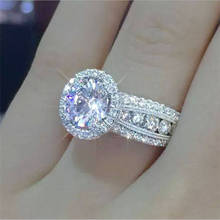 Женское кольцо с цирконием Blaike, кольцо для свадьбы и помолвки, Изысканный серебристый цвет 2024 - купить недорого