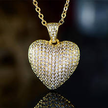 NurmWung Fashion Heart Romantic Love Necklace for Women Luxurious Full Zircon Jewelry Women's Four Seasons Charm Gift 2024 - buy cheap