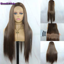 Beautiful Diary Long Silky Straight Synthetic Ombre Wigs 13X4inch Heat Resistant Synthetic Lace Front Wigs For Black Women 2024 - buy cheap