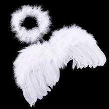 White Angel Wings Feather Birthday Party Decoration Cute Baby Kids Photo Prop Household Party Decor Accessories 2024 - buy cheap