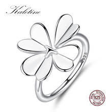 Kaletine puro 925 anéis de prata esterlina para mulher homem anel de polegar artesanal antiquado flor anel aberto ajustável moda jóias 2024 - compre barato