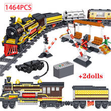 City Railway Compatibe Series Track Train High-speed Without Electricity Rail Building Blocks 1464PCS Kids Toy 2024 - buy cheap