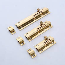 5 pcs  Furniture Door Bolts 2/4/6/8inch Golden Locks Sliding Door Chain Latch For Gate Security Hardware 2024 - buy cheap