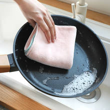 Три набора тряпок для мытья кухни, полотенца для посуды, впитывающие, без ворса, утолщенная кухня, антипригарное масло, ткань для мытья посуды, 3 шт 2024 - купить недорого